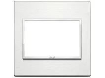 VIMAR Vimar 21648.01 Placca 3M BS alluminio brillante