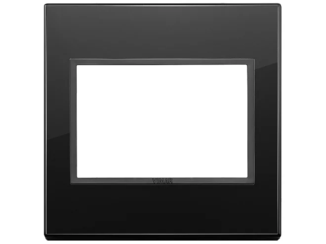 VIMAR Vimar 21648.88 Placca 3M BS nero totale diamante