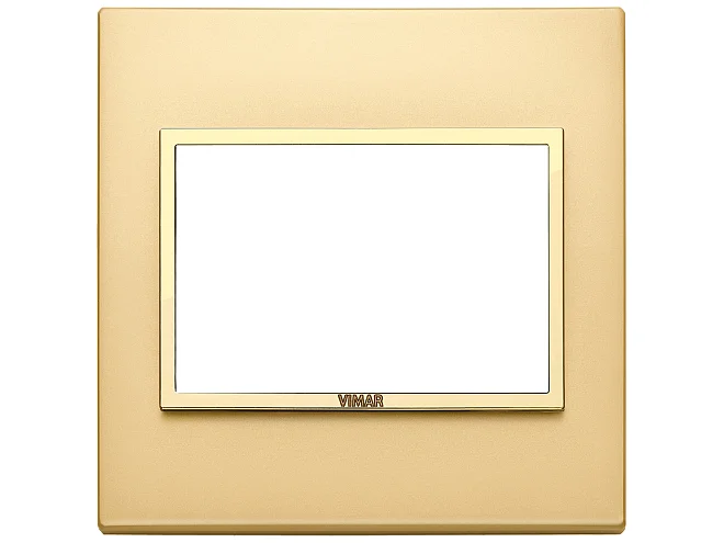 VIMAR Vimar 21648.G10 Placca 3M BS oro totale satinato