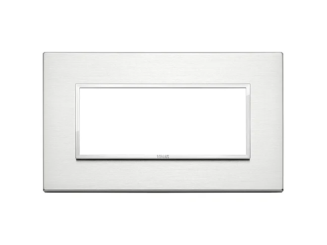 VIMAR Vimar 21649.01 Placca 5M BS alluminio brillante