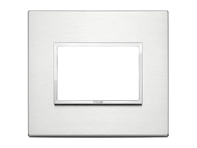 VIMAR Vimar 21653.01 Placca 3M alluminio brillante