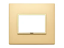VIMAR Vimar 21653.G10 Placca 3M oro totale satinato