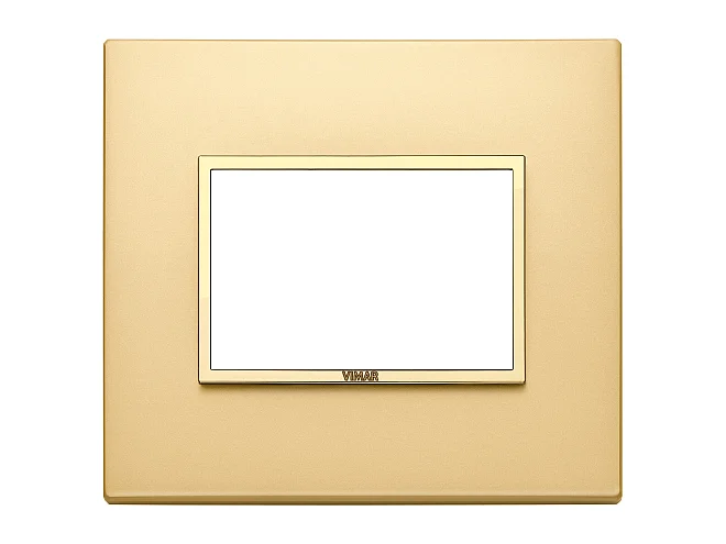 VIMAR Vimar 21653.G10 Placca 3M oro totale satinato