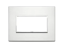 VIMAR Vimar 21654.01 Placca 4M alluminio brillante