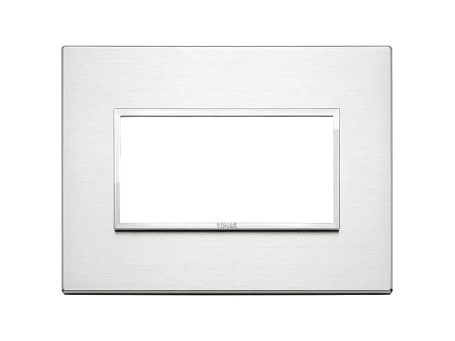 VIMAR Vimar 21654.01 Placca 4M alluminio brillante