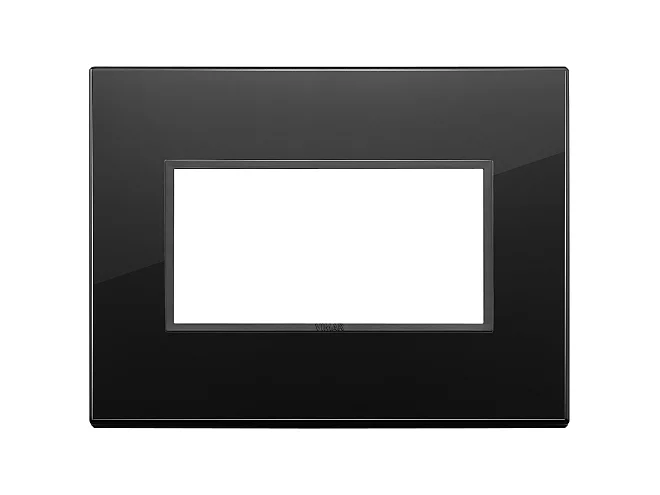 VIMAR Vimar 21654.88 Placca 4M nero totale diamante
