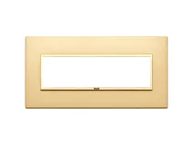VIMAR Vimar 21657.G10 Placca 7M oro totale satinato