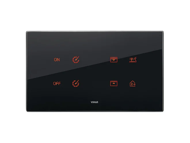 VIMAR Vimar 21667.76 Placca 5MBS (2+blank+2) nero diamante