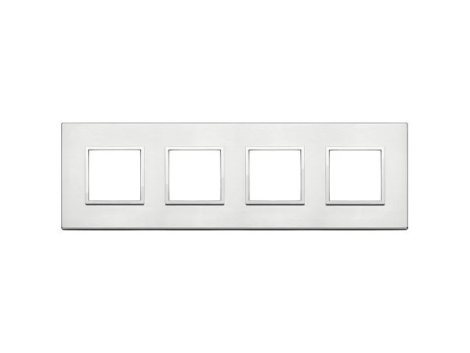 VIMAR Vimar 21669.01 Placca 8M (2+2+2+2)int71 alluminio brill