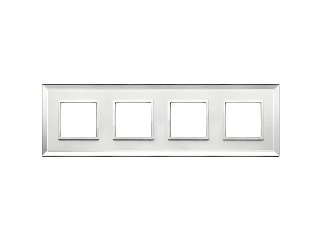 VIMAR Vimar 21669.72 Placca 8M (2+2+2+2) int71 argento ghiac.