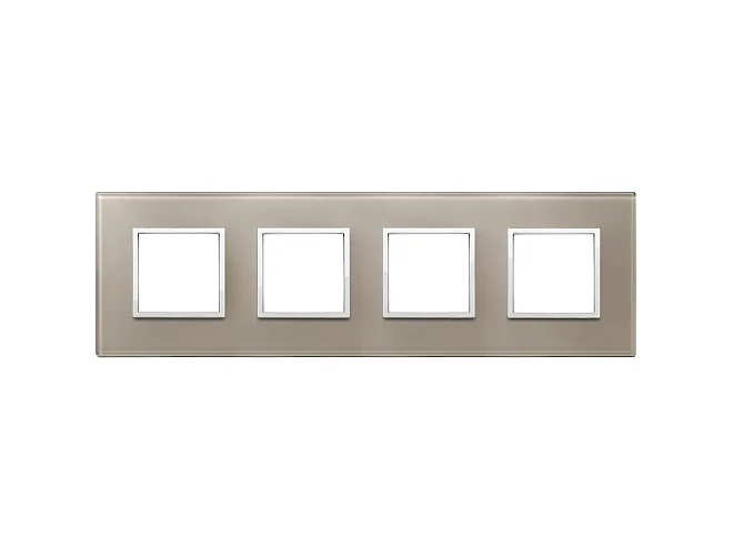 VIMAR Vimar 21669.74 Placca 8M (2+2+2+2) int71 opale bruno