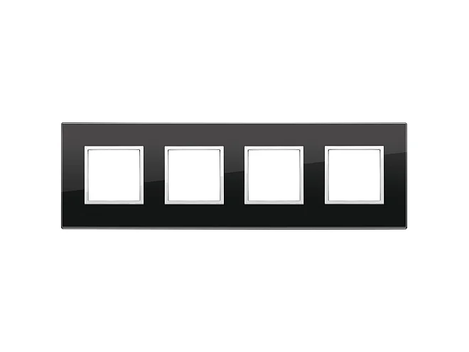 VIMAR Vimar 21669.76 Placca 8M (2+2+2+2) int71 nero diamante