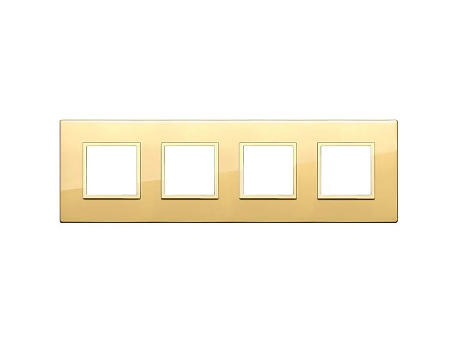 VIMAR Vimar 21669.G09 Placca 8M(2+2+2+2)i71 oro totale lucido