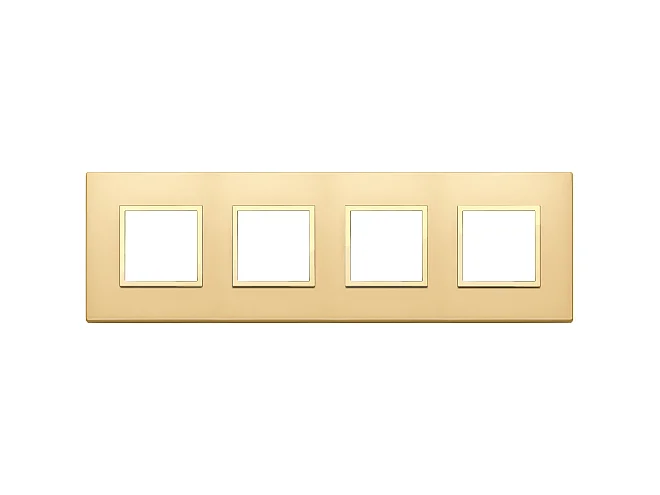 VIMAR Vimar 21669.G10 Placca 8M(2+2+2+2)i71 oro totale satinat