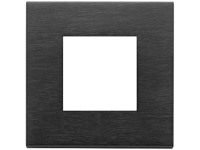 VIMAR Vimar 22642.13 Placca 2M nero spazzolato