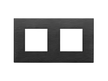 VIMAR Vimar 22643.13 Placca 4M (2+2)int71 nero spazzolato