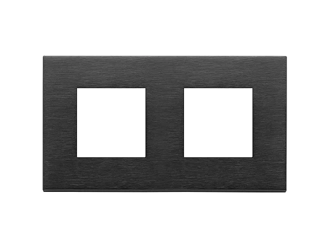 VIMAR Vimar 22643.13 Placca 4M (2+2)int71 nero spazzolato