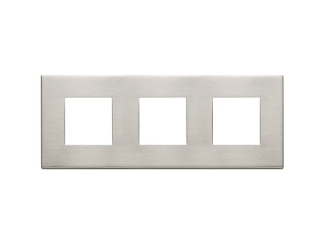 VIMAR Vimar 22644.11 Placca 6M (2+2+2) int71 nichel spazz.