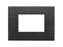 VIMAR Vimar 22653.13 Placca 3M nero spazzolato