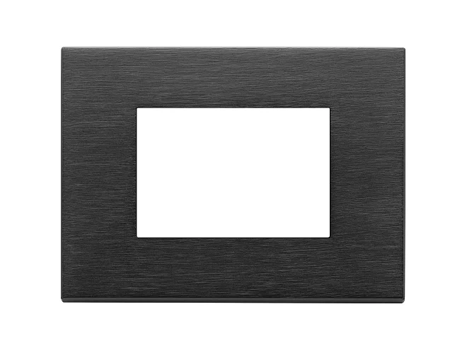 VIMAR Vimar 22653.13 Placca 3M nero spazzolato