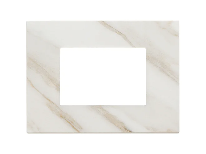 VIMAR Vimar 22653.51 Placca 3M bianco Calacatta