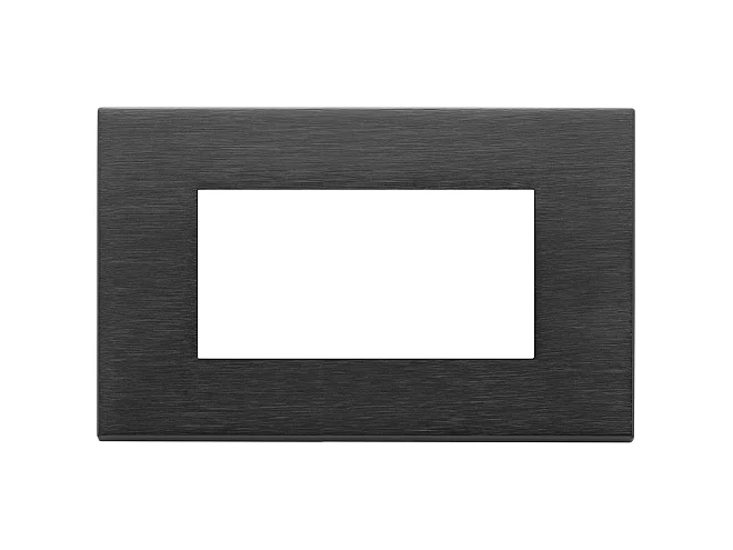 VIMAR Vimar 22654.13 Placca 4M nero spazzolato