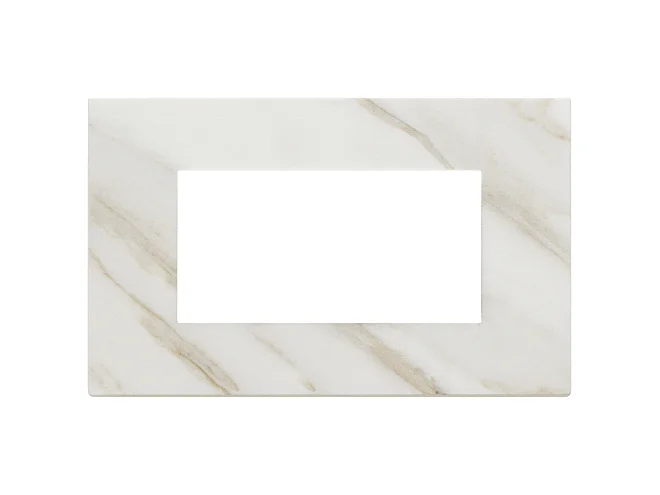 VIMAR Vimar 22654.51 Placca 4M bianco Calacatta