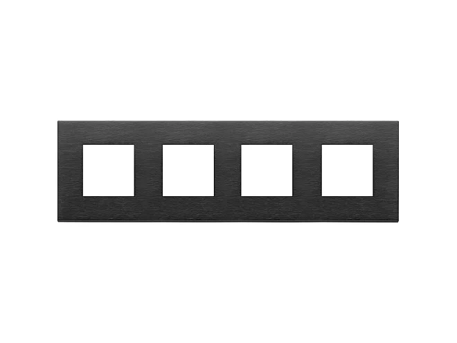 VIMAR Vimar 22669.13 Placca 8M (2+2+2+2)int71 nero spazzolato