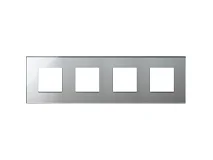 VIMAR Vimar 22669.75 Placca 8M (2+2+2+2)in71 argento ghiaccio