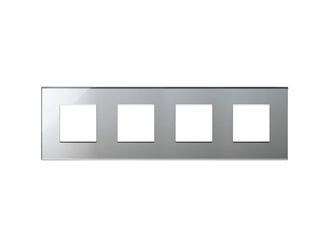 VIMAR Vimar 22669.75 Placca 8M (2+2+2+2)in71 argento ghiaccio