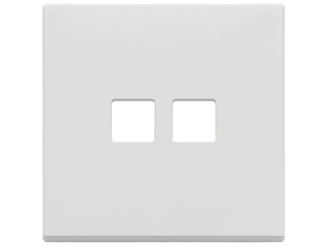 VIMAR Vimar 22682.2.01 Placca 2Mx2 Flat bianco matt