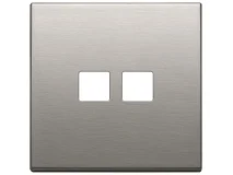 VIMAR Vimar 22682.2.11 Placca 2Mx2 Flat nichel spazzolato