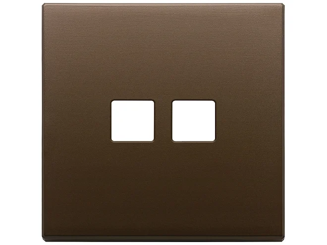 VIMAR Vimar 22682.2.12 Placca 2Mx2 Flat bronzo scuro spazz.