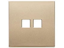 VIMAR Vimar 22682.2.88 Placca 2Mx2 Flat oro satinato