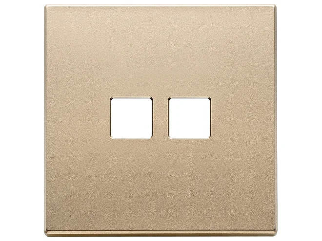 VIMAR Vimar 22682.2.88 Placca 2Mx2 Flat oro satinato
