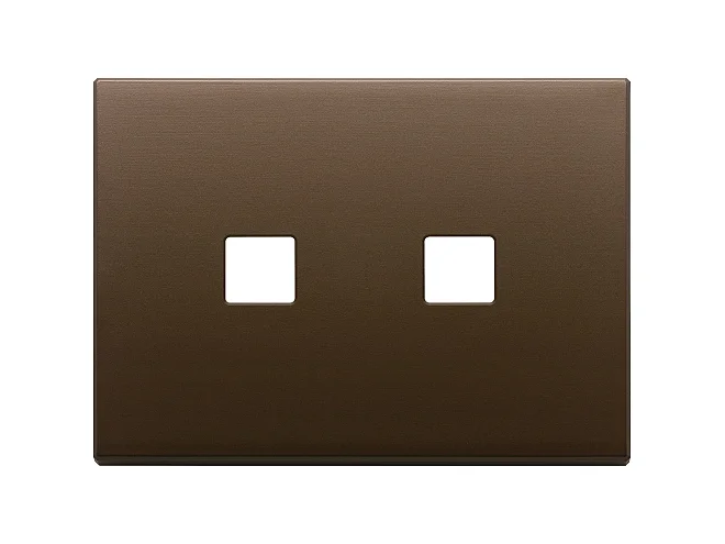 VIMAR Vimar 22683.2.12 Placca 3Mx2 Flat bronzo scuro spazz.