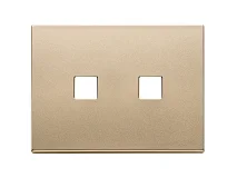 VIMAR Vimar 22683.2.88 Placca 3Mx2 Flat oro satinato