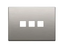 VIMAR Vimar 22683.3.11 Placca 3Mx3 Flat nichel spazzolato