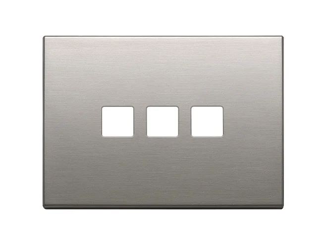 VIMAR Vimar 22683.3.11 Placca 3Mx3 Flat nichel spazzolato
