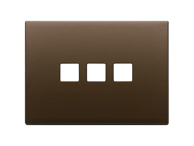 VIMAR Vimar 22683.3.12 Placca 3Mx3 Flat bronzo scuro spazz.