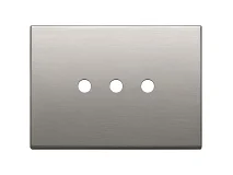 VIMAR Vimar 22683.RN.3.11 Placca 3Mx3 Tondo nichel spazzolato