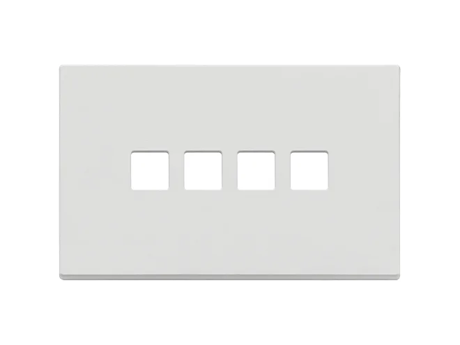 VIMAR Vimar 22684.4.01 Placca 4Mx4 Flat bianco matt
