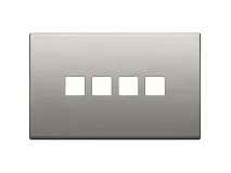 VIMAR Vimar 22684.4.11 Placca 4Mx4 Flat nichel spazzolato