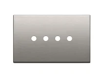VIMAR Vimar 22684.RN.4.11 Placca 4Mx4 Tondo nichel spazzolato