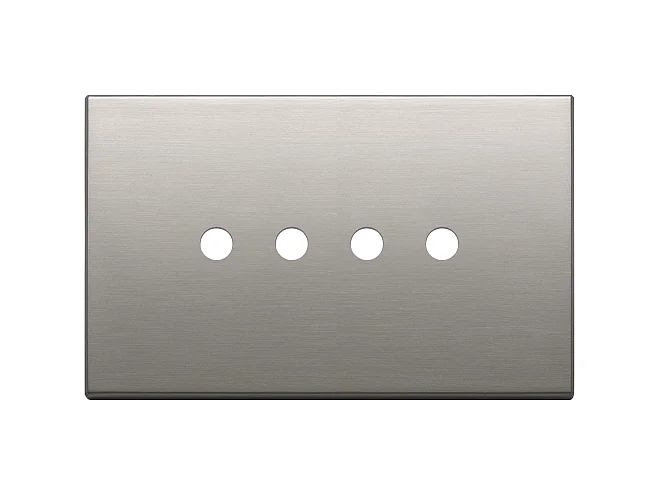 VIMAR Vimar 22684.RN.4.11 Placca 4Mx4 Tondo nichel spazzolato