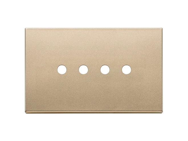 VIMAR Vimar 22684.RN.4.88 Placca 4Mx4 Tondo oro satinato