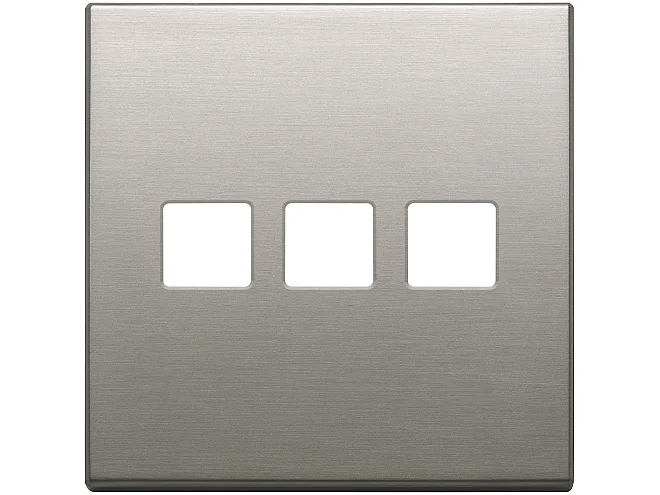 VIMAR Vimar 22685.3.11 Placca 3Mx3 BS Flat nichel spazzolato