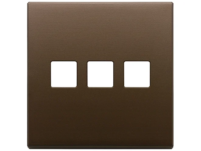 VIMAR Vimar 22685.3.12 Placca 3Mx3 BS Flat bronzo scuro spazz.