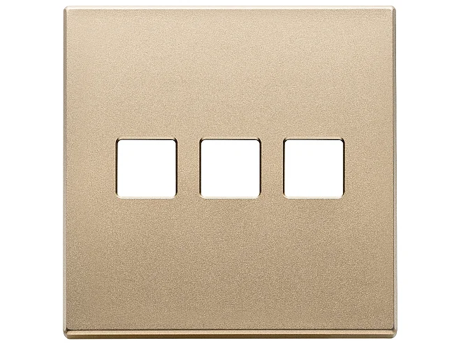 VIMAR Vimar 22685.3.88 Placca 3Mx3 BS Flat oro satinato