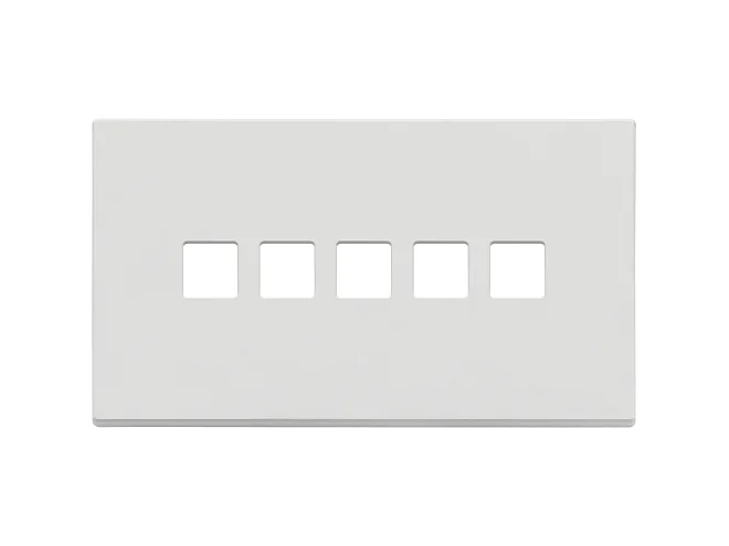 VIMAR Vimar 22689.5.01 Placca 5Mx5 BS Flat bianco matt